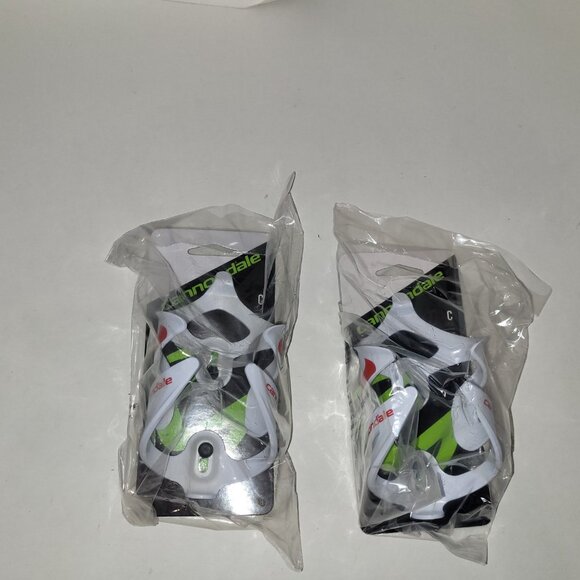 2 Cannondale C Bicycle Water Bottle Cages White/Red for you bicycle bike - Picture 3 of 12